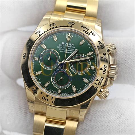 rolex daytona green dial|rolex daytona 116508 green.